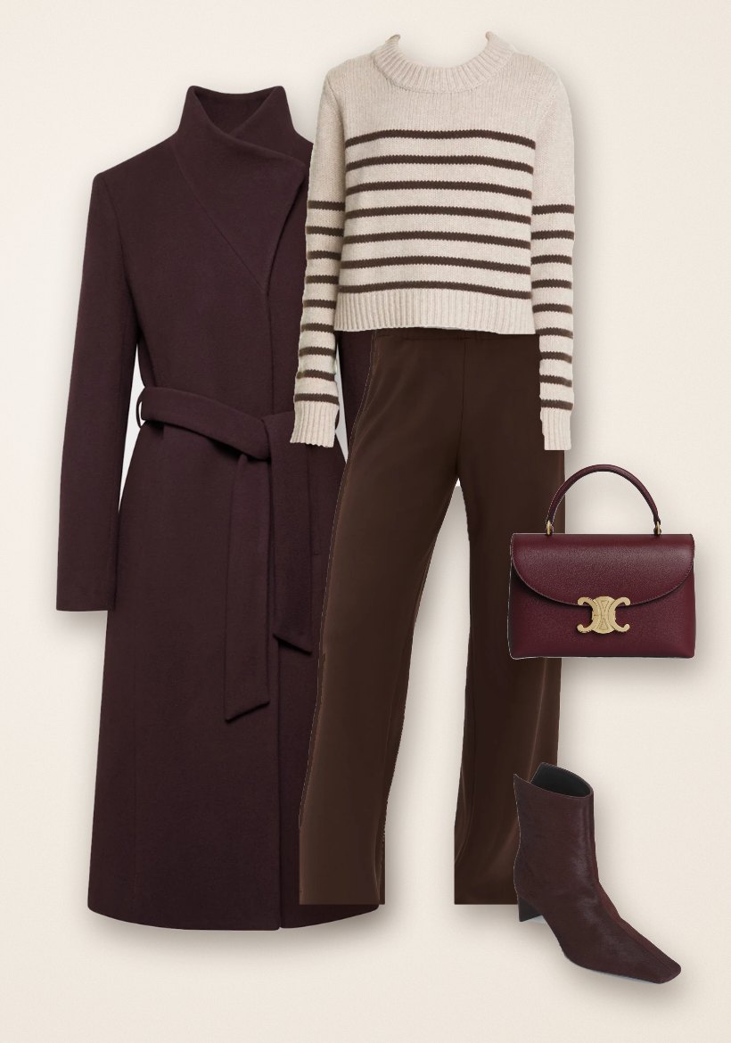 The full date night outfit laid out together